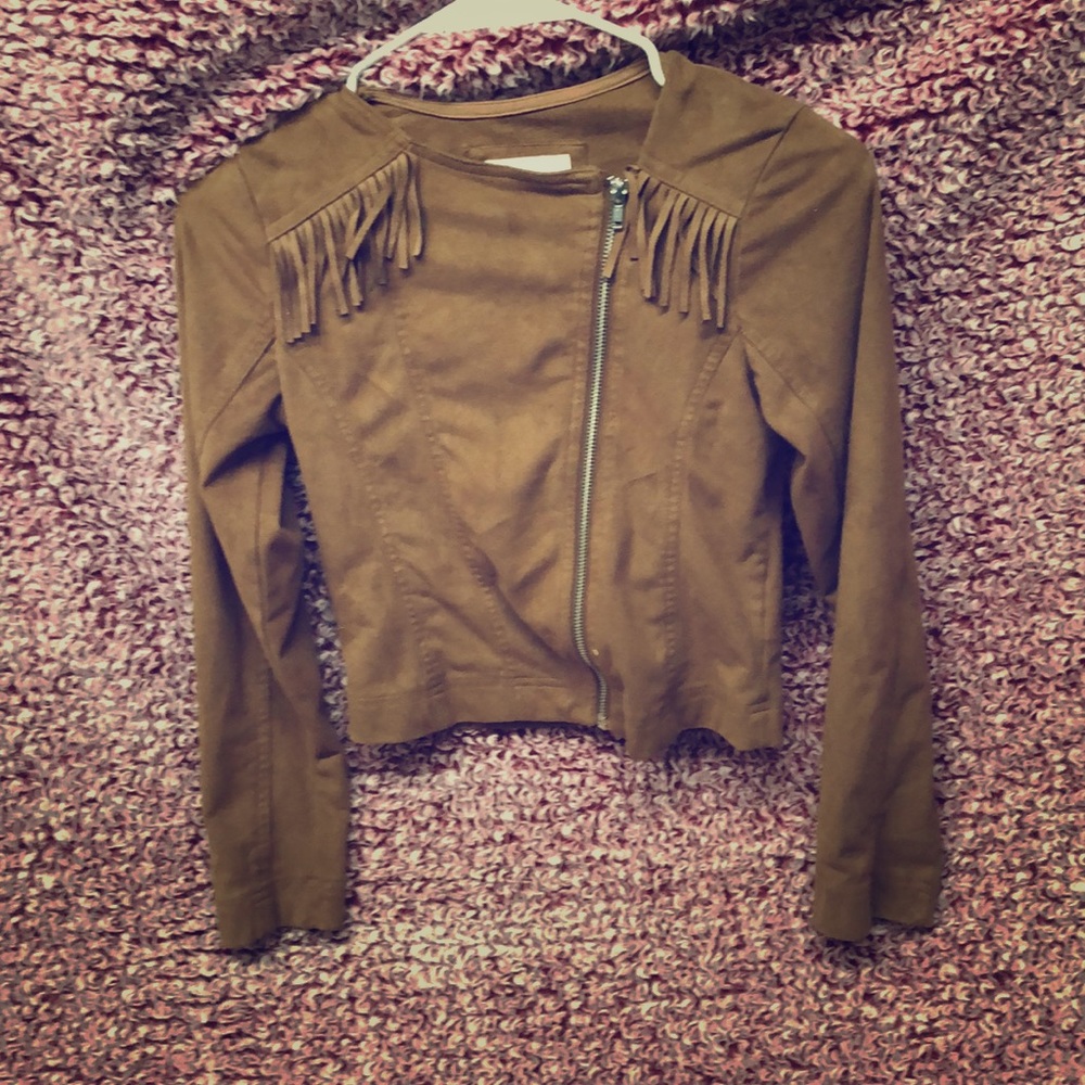 I am selling a justice brown jacket
